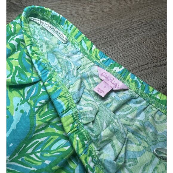 Lilly Pulitzer Windsor Strapless Mini Dress SMALL Fresh Citrus Green Pima Cotton - Picture 6 of 9